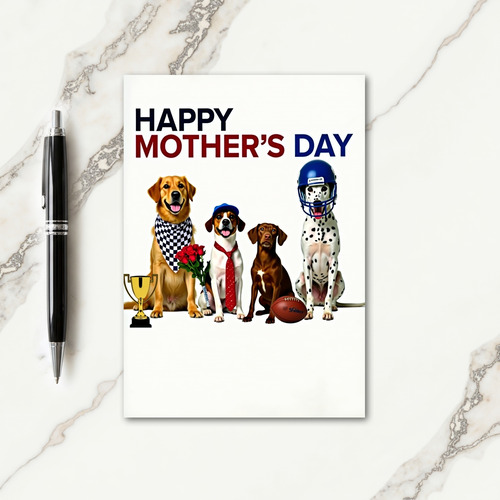 Doggy Mothers Day Celebration Card