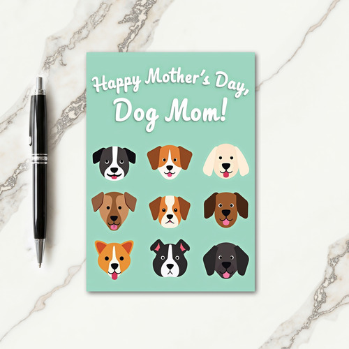 Doggy Mothers Day Faces Card