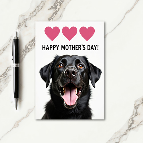 Doggy Mothers Day Hearts Card