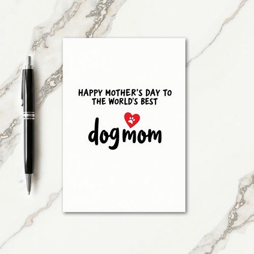 Dogmom Hearts Mothers Day Card