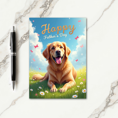 Dogs Happy Fathers Day Scene Card