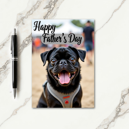 Dogs Joyful Fathers Day Scene Card