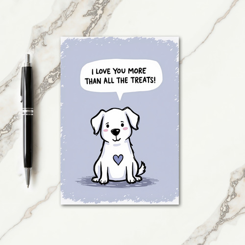 Dogs Love Fathers Day Art Card