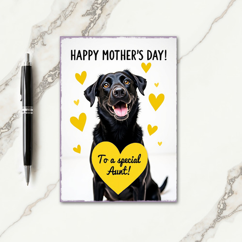 Dogs Loving Aunt Mothers Day Card