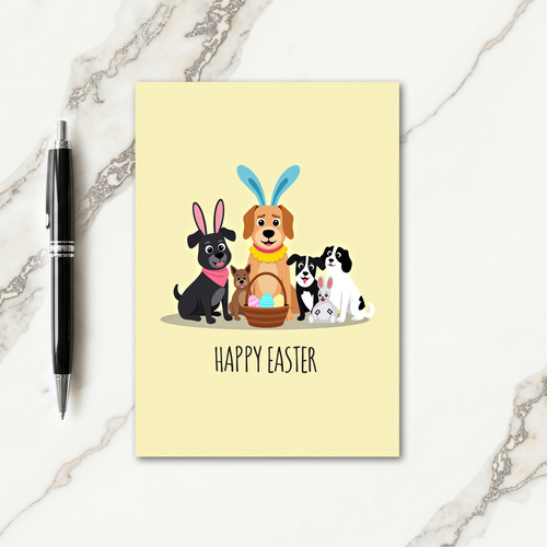 Dogs Spring Hunt Celebration Card