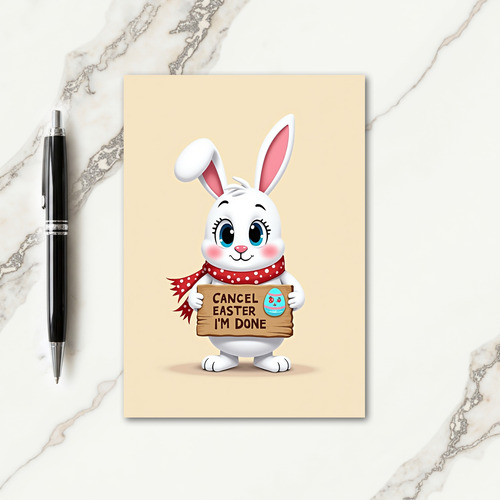 Done With Easter Funny Animal Card