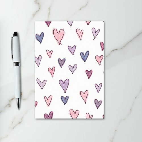 Doodle Heart Pattern Card