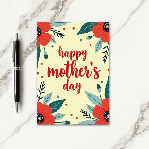 Dotted Flowers Message Card