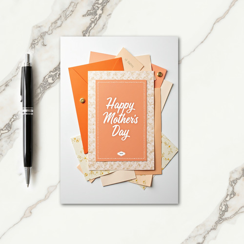 Dotted Line Mothers Day Card