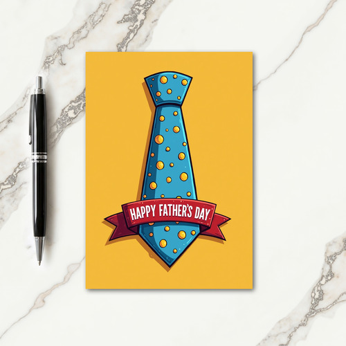 Dotted Tie Fathers Day Card