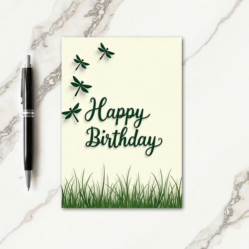 Dragonfly Birthday Art Card