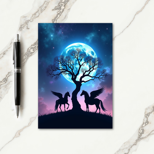 Dream Birthday Blue Moon Night Card