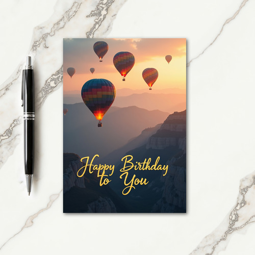 Dreamy Ascent Birthday Card