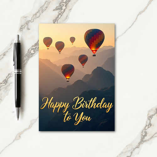 Dreamy Birthday Mountain Balloon Card