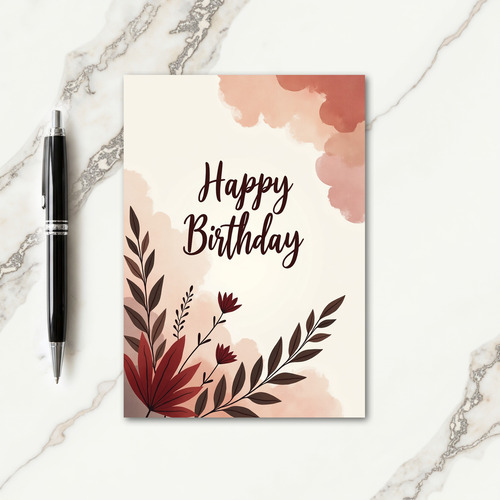 Dreamy Botanical Birthday Card