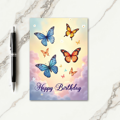 Dreamy Butterfly Birthday Card