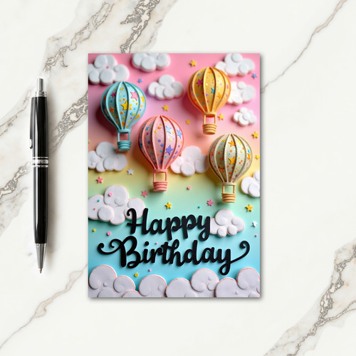 Dreamy Hot Air Balloon Card