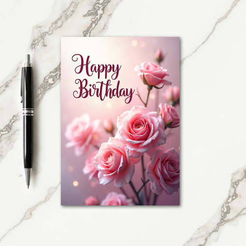 Dreamy Rose Birthday Card