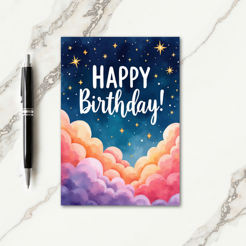 Dreamy Starry Birthday Card