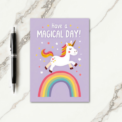 Dreamy Unicorn Rainbow Card