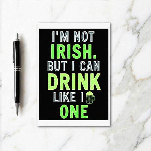 Drink Like One Fun Card