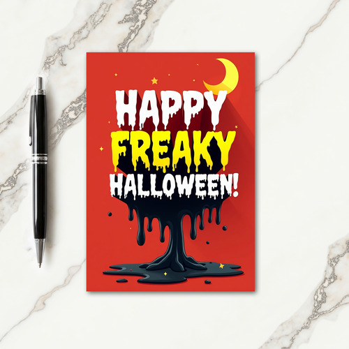 Dripping Freaky Halloween Card