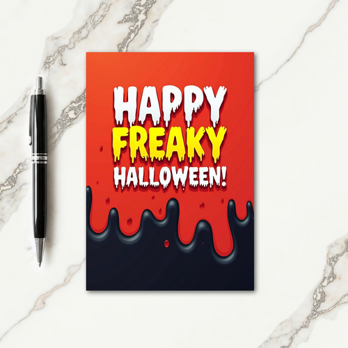 Dripping Happy Halloween Card