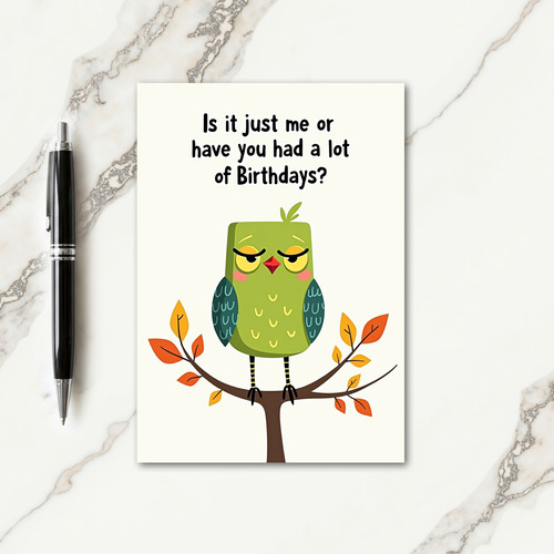 Droll Bird Birthday Card