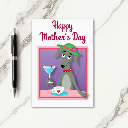 Droll Dog Mothers Day Art Card