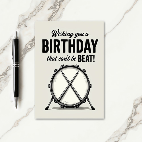 Drum Beat Birthday Card
