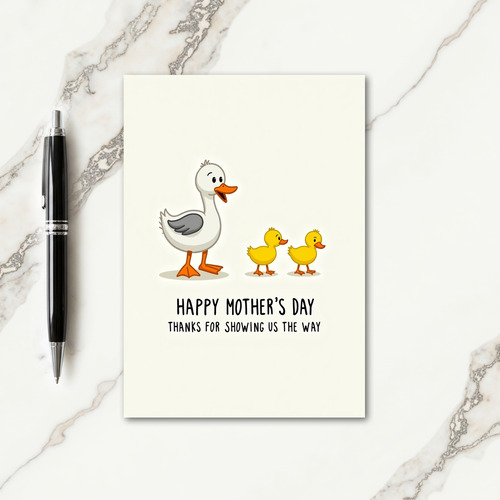 Ducklings Mothers Day Wishes Card