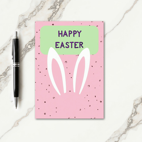 Ears Pattern Happy Easter Card