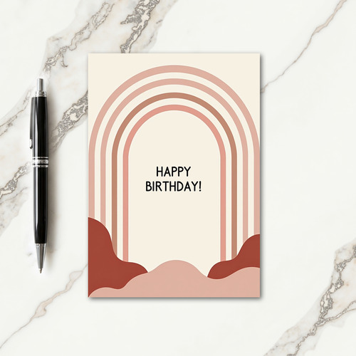 Earthy Arch Birthday Card