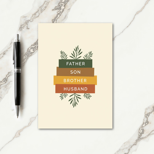 Earthy Fathers Day Roles Card