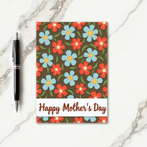 Earthy Floral Mothers Day Card