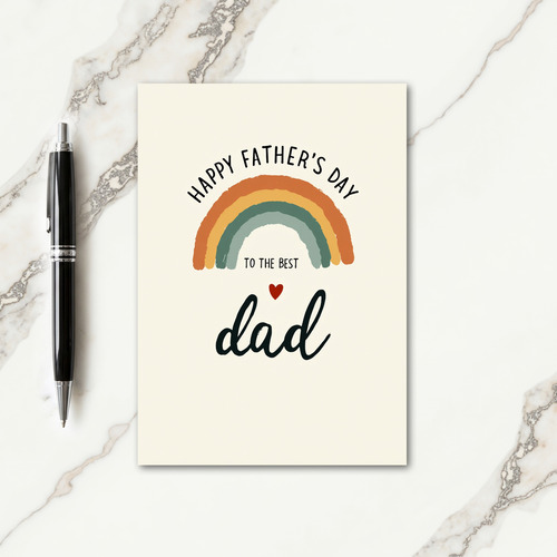 Earthy Rainbow Fathers Day Card