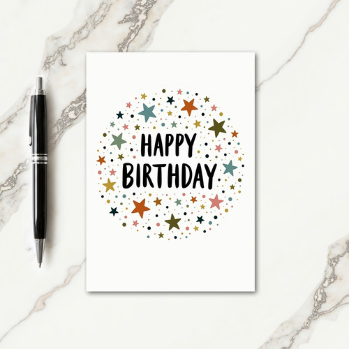 Earthy Tones Birthday Card