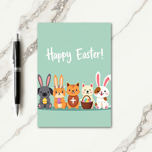 Easter Animal Friends Pattern Card