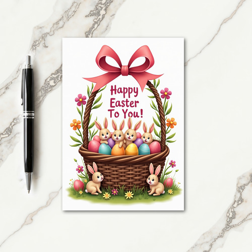 Easter Basket Creatures Card