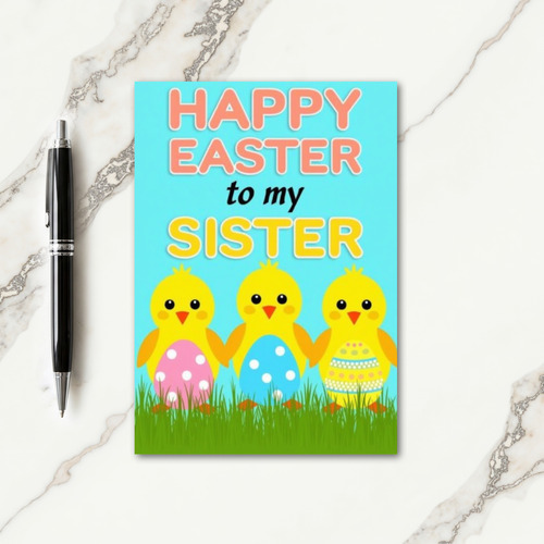 Easter Bird Pattern Sister Card
