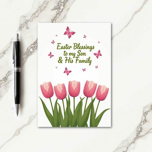 Easter Blessings Family Spring Card