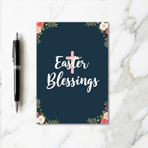 Easter Blessings Floral Art Card