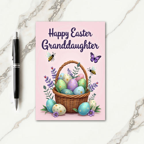 Easter Blessings Granddaughter Card