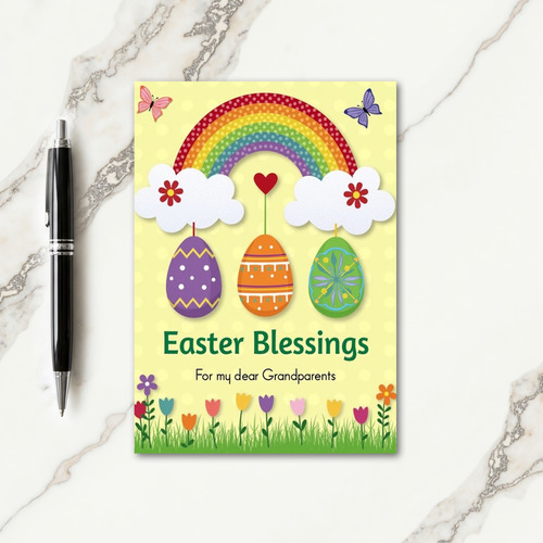 Easter Blessings Grandparents Card
