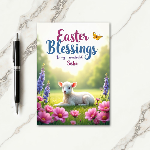 Easter Blessings Sister Spring Card