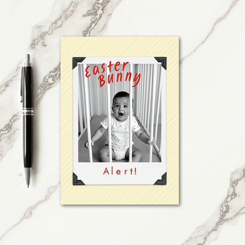 Easter Bunny Alert Baby Card