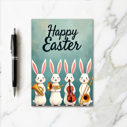 Easter Bunny Band Celebration Card