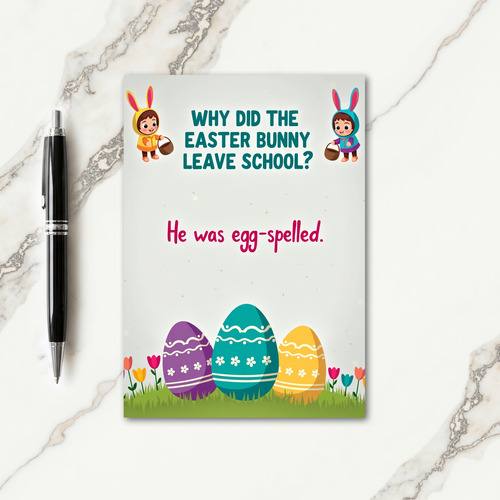 Easter Bunny Riddle Funny Card
