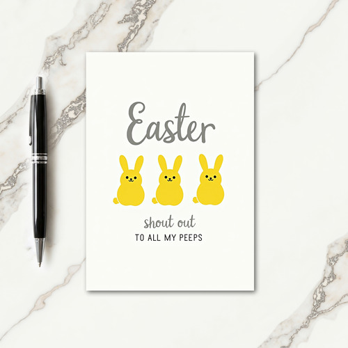 Easter Bunny Shout Out Card