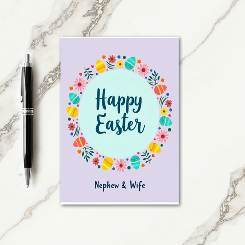 Easter Circle Pattern Card